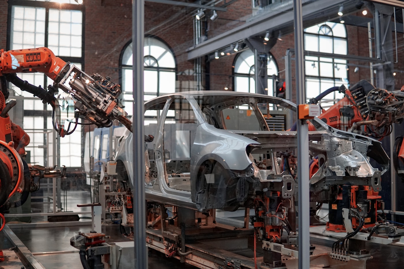 Car assembly line at the origin factory